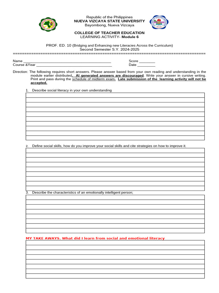 Flexible Learning Activity Prof Ed 10 Module 6 11 May 2025 | PDF ...