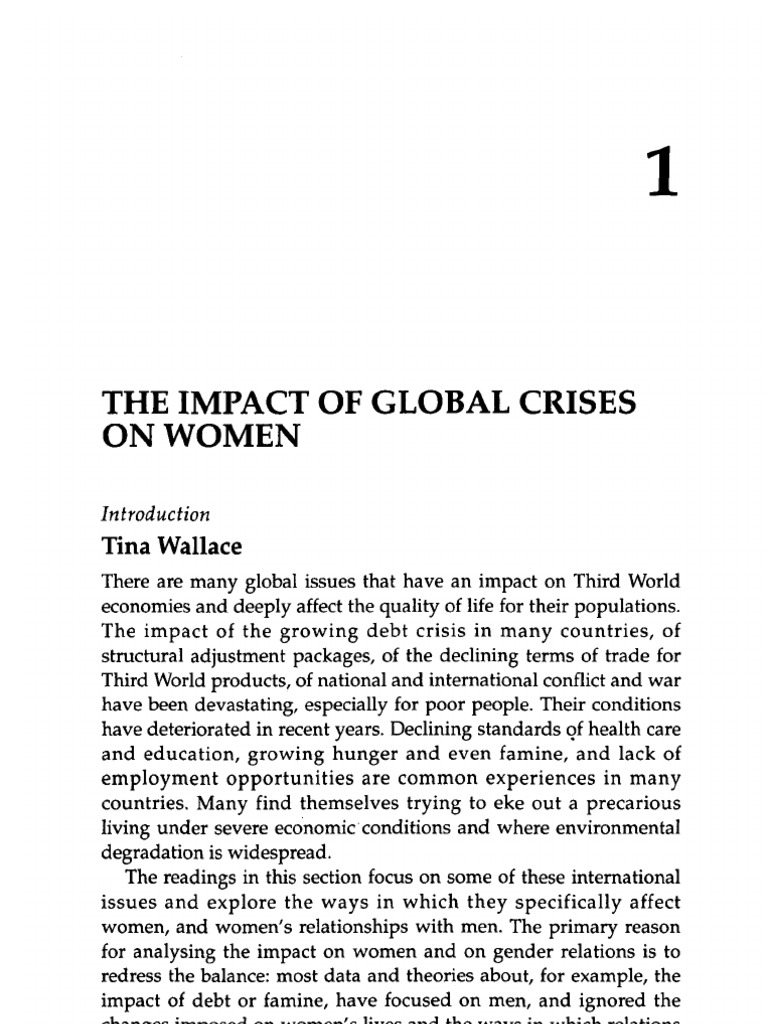 The Impact of Global Crises On Women | PDF | Workforce | Agriculture