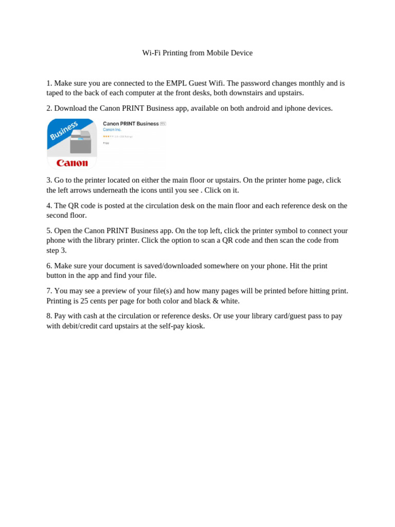 WiFi Printing (Not Applicable) | PDF
