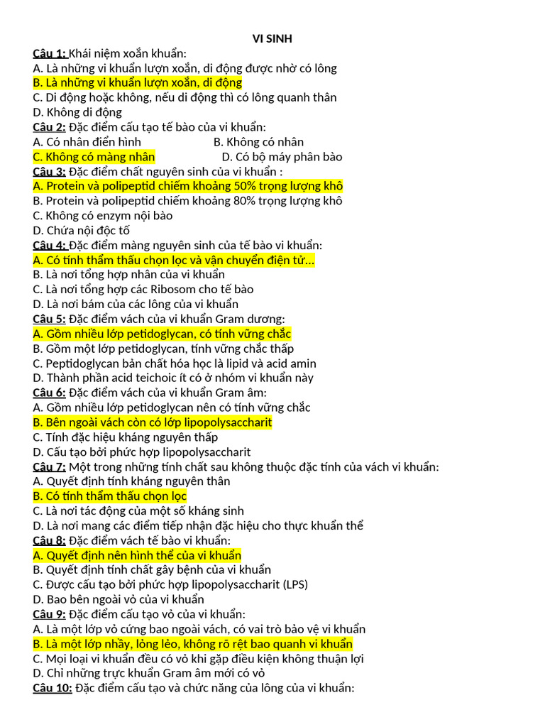 Vi Sinh | PDF