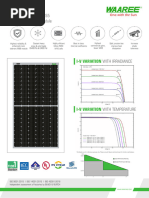 Waaree Mono PERC Module Datasheet | PDF | Solar Cell | Solar Power