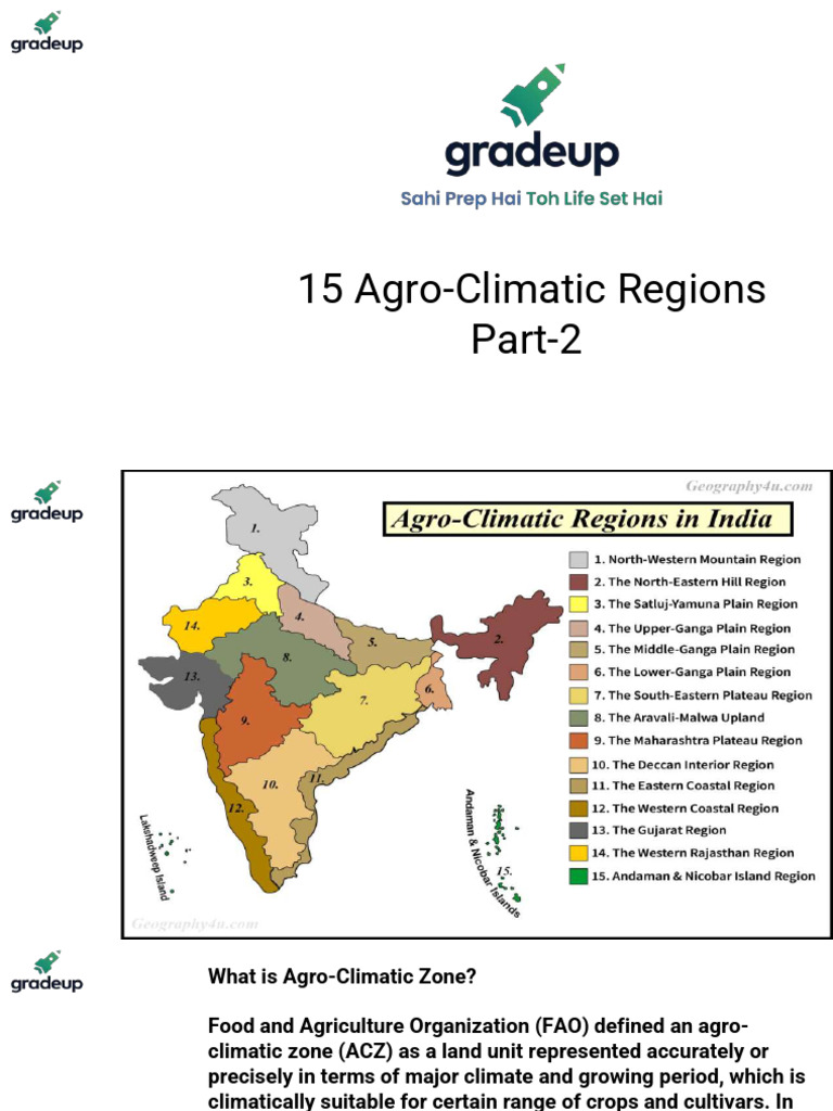 Overview of India's Agro-Climatic Zones | PDF | Crops | Agriculture