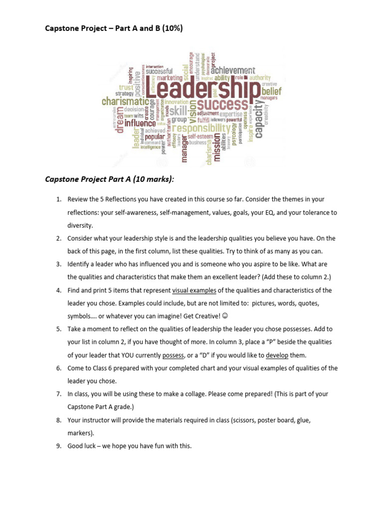 Capstone Project Leadership Reflection Guide | PDF | Chess Openings | Chess