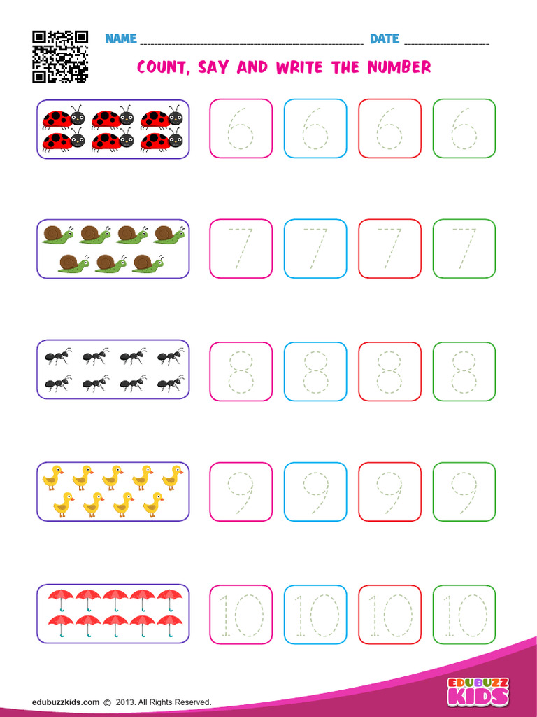 Count and Write Worksheet | PDF