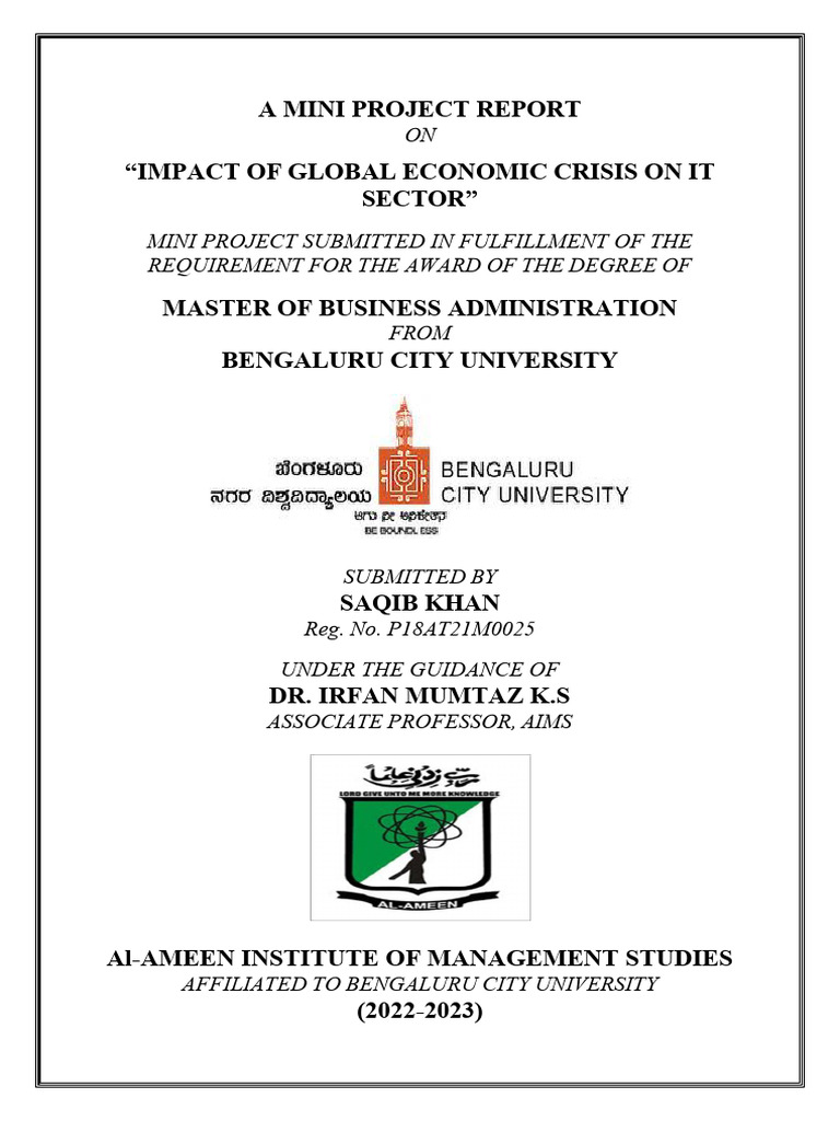 Impact of Global Economic Crisis On It Sector | PDF | Economics ...