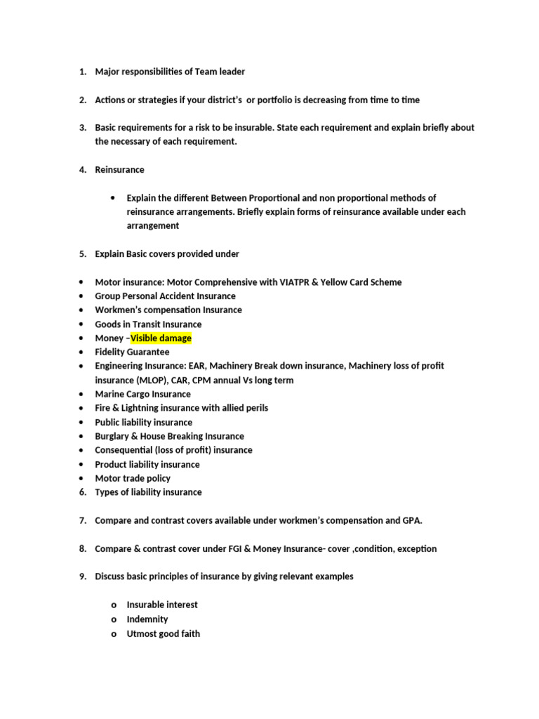 Comprehensive Guide to Insurance Policies | PDF