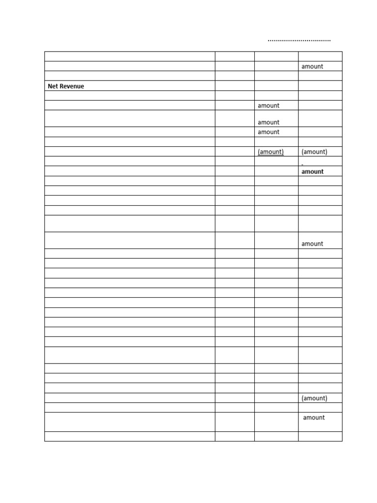 Sole Trader Income Statement Format | PDF