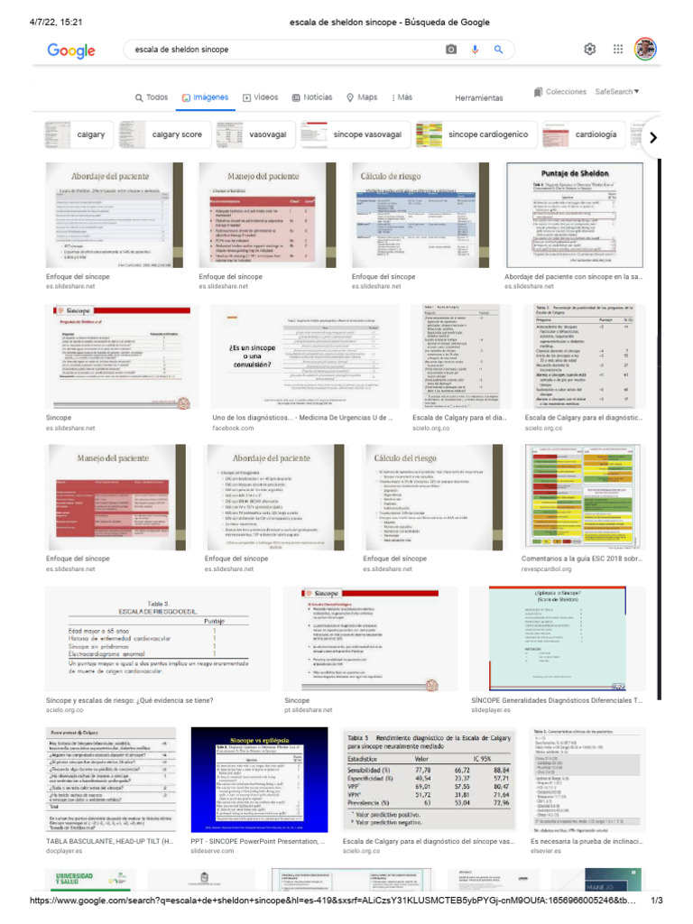 Escala de Sheldon para Síncope | PDF | Especialidades Medicas | Medicina