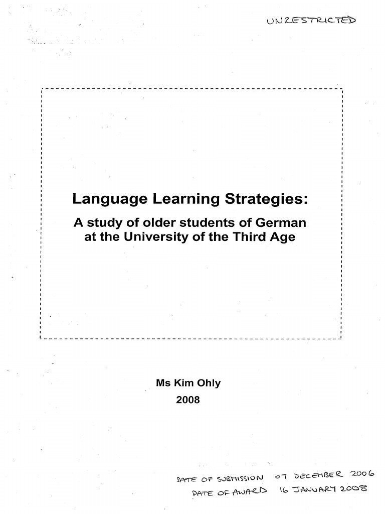 Language Learning Strategies | PDF