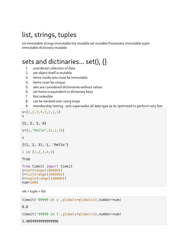 Understanding Python Sets and Dictionaries | PDF | Functional ...