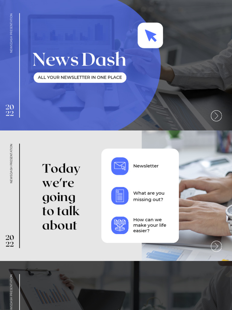 White and Blue Modern NewsDash Presentation | PDF | Online Services ...