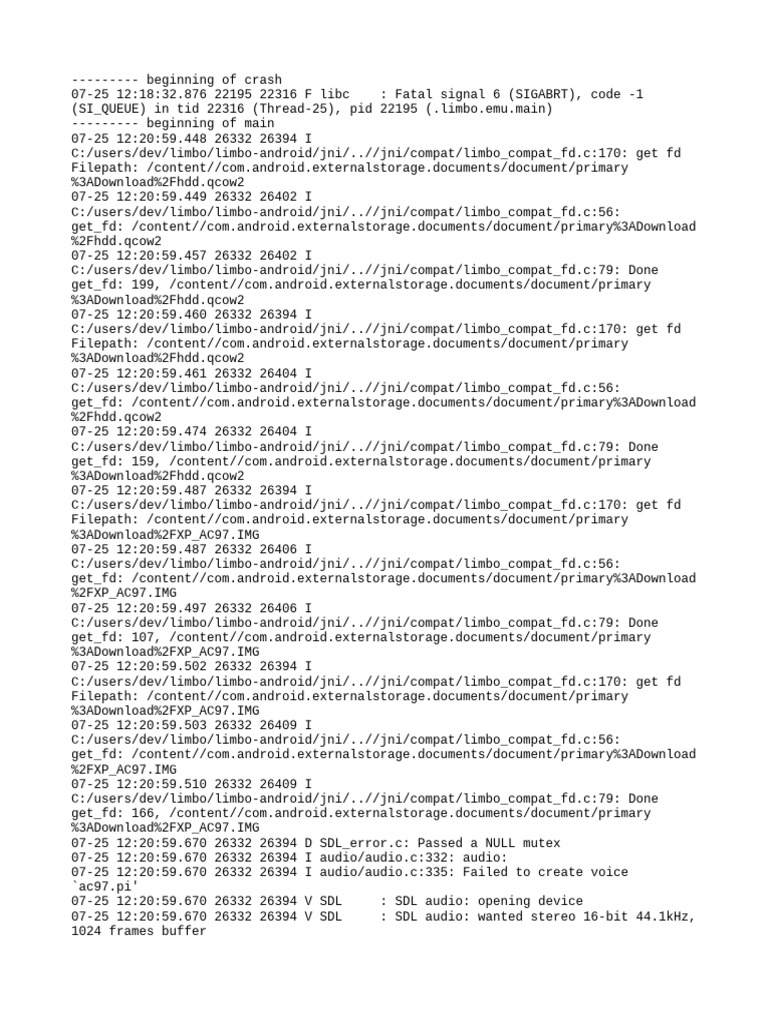 Limbo Emulator Audio Initialization Errors | PDF | Software | Computing