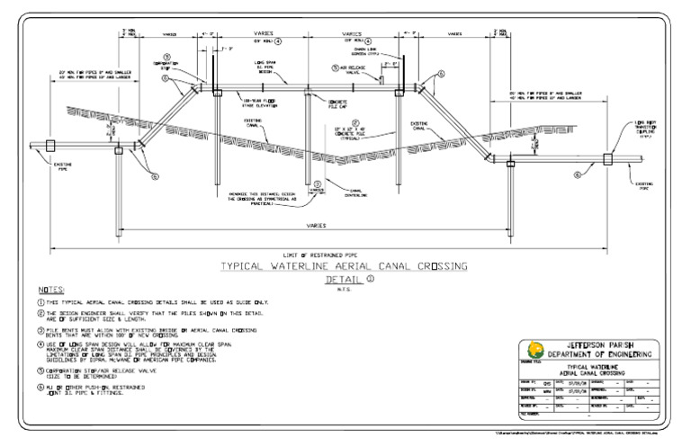 Typical Waterline Aerial Canal Crossing PDF | PDF