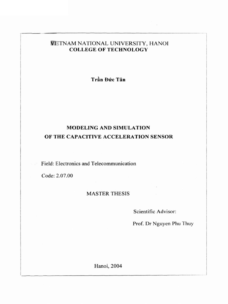 Capacitive Accelerometer Modeling | PDF | Accelerometer | Piezoelectricity