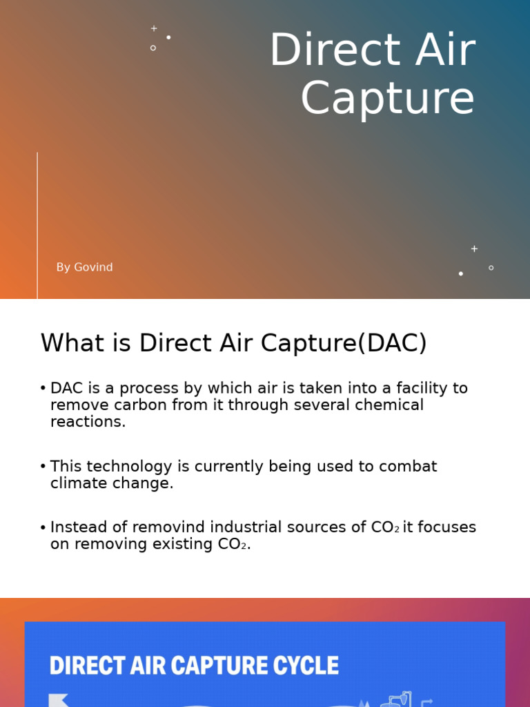 Understanding Direct Air Capture Technology | PDF | Adsorption | Carbon ...