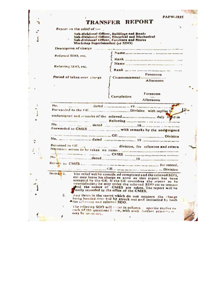 Complete TFR Report Performa | PDF