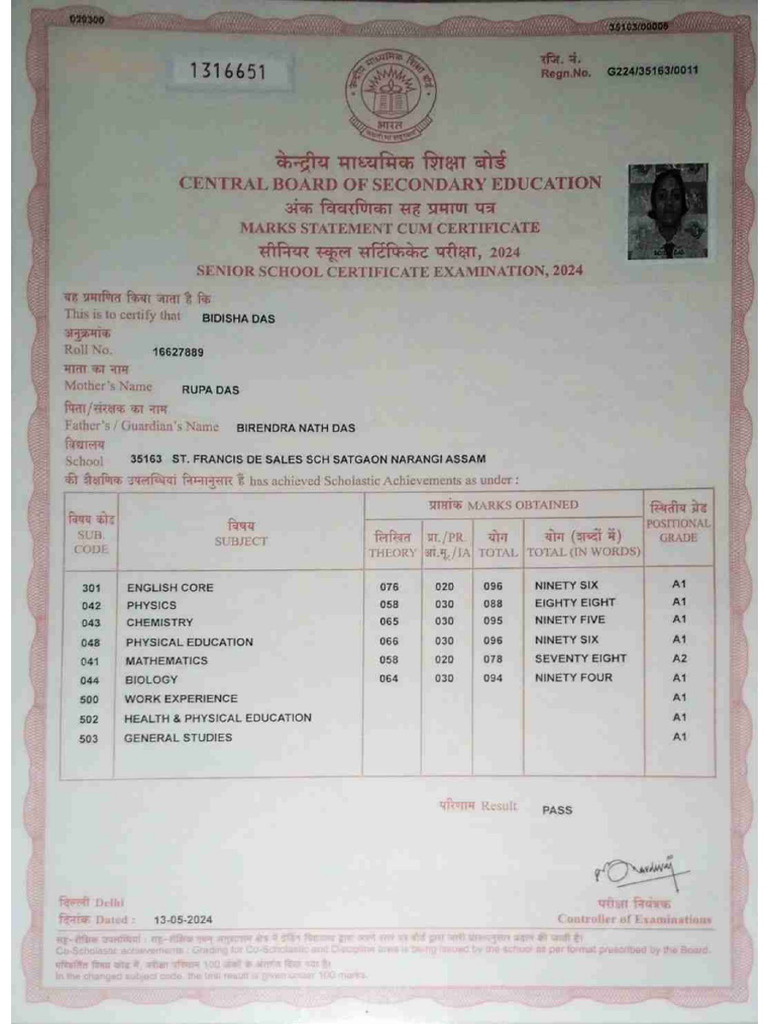12 Result Bidisha | PDF