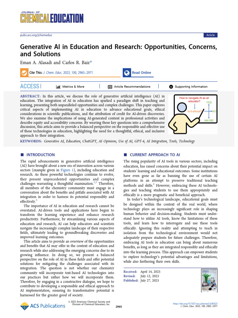 Generative AI in Education: Insights & Ethics | PDF | Artificial ...