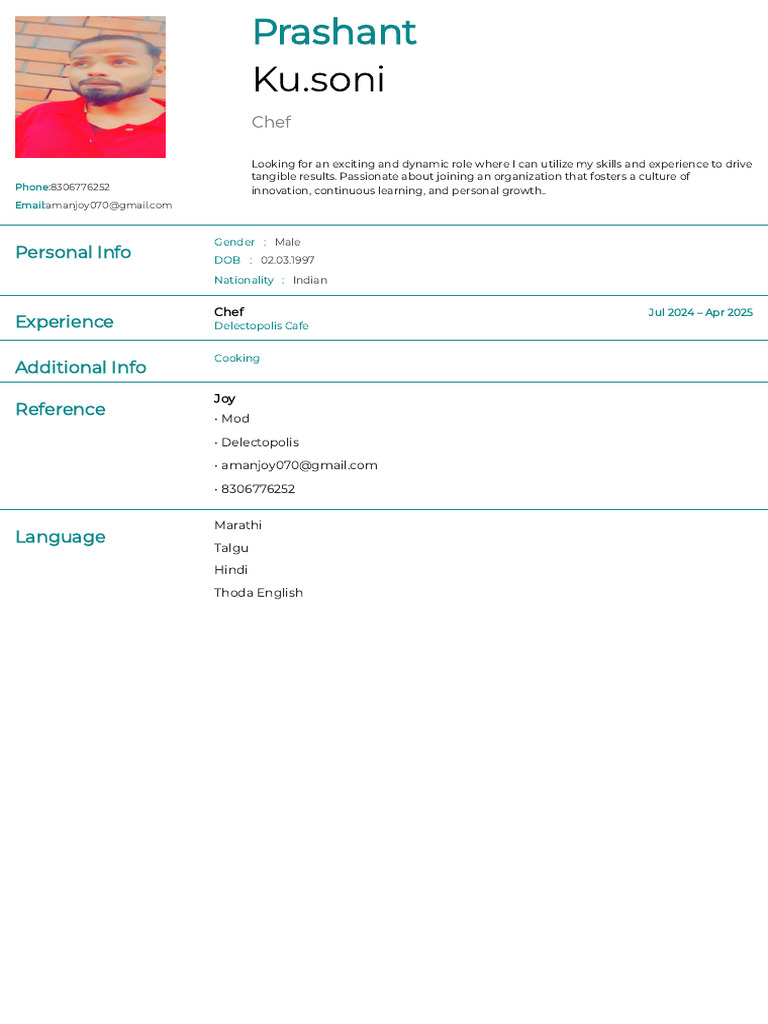Prashant Resume 79 | PDF