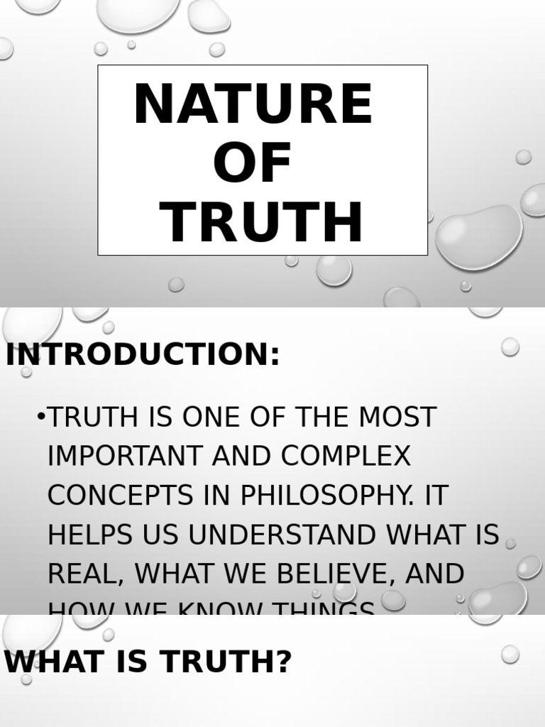 Presentation | PDF | Truth | Knowledge