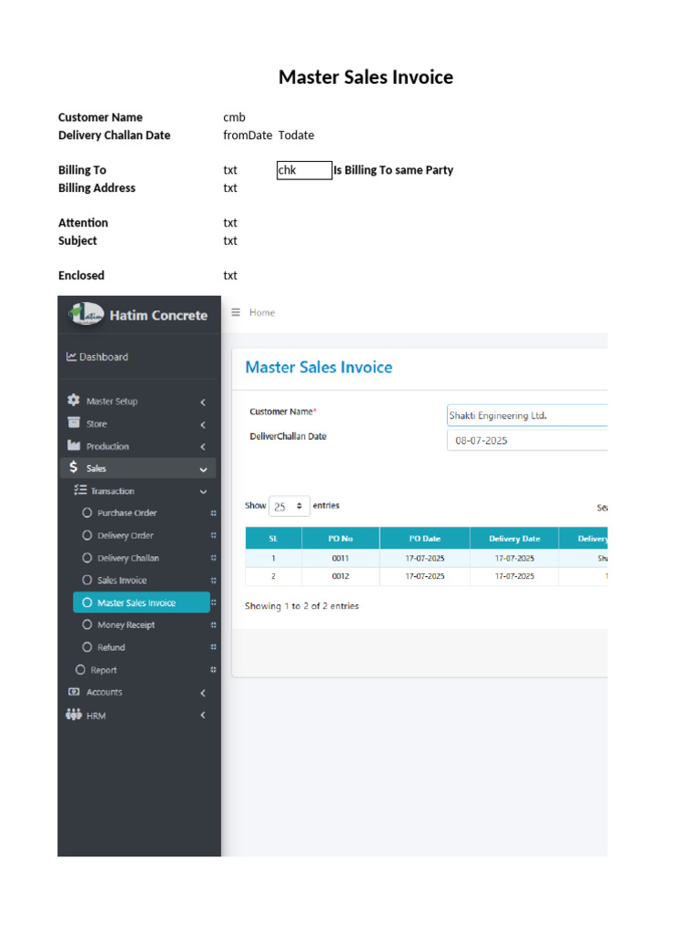 Master Sales Invoice Design Update | PDF
