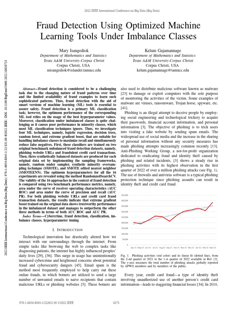 Optimized ML for Fraud Detection | PDF | Receiver Operating ...