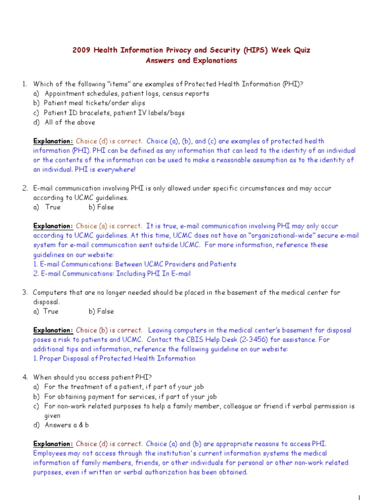 Best Practices for Handling PHI | PDF | Health Insurance Portability ...