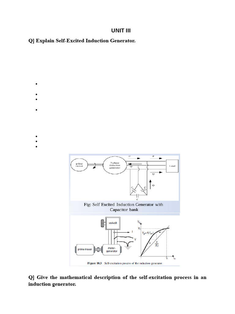 Self-Excited Induction Generator Explained | PDF | Energy Storage ...