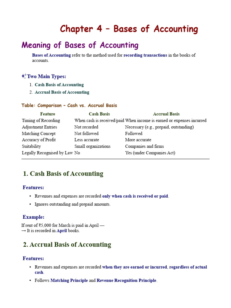Cash vs. Accrual Accounting Explained | PDF | Financial Accounting ...