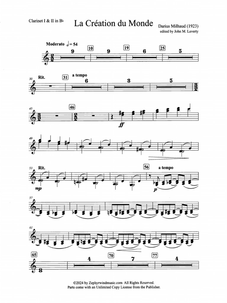 Milhaud Creation 04ab CL 1-2 | PDF