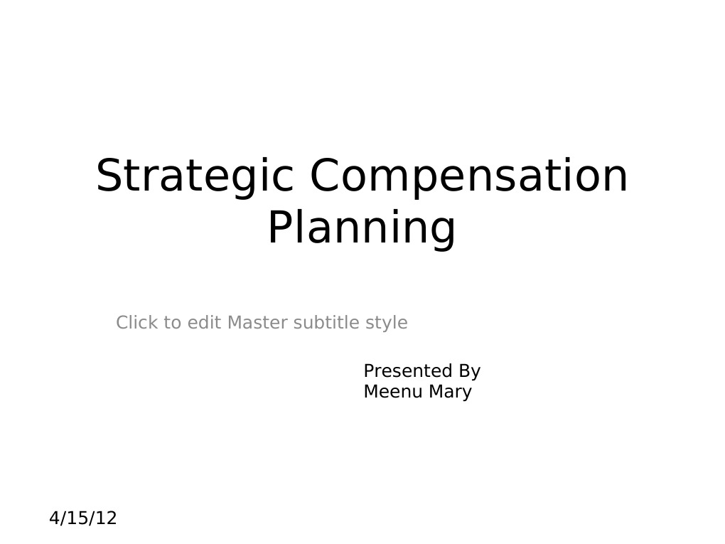 Strategic Compensation Planning Guide | PDF