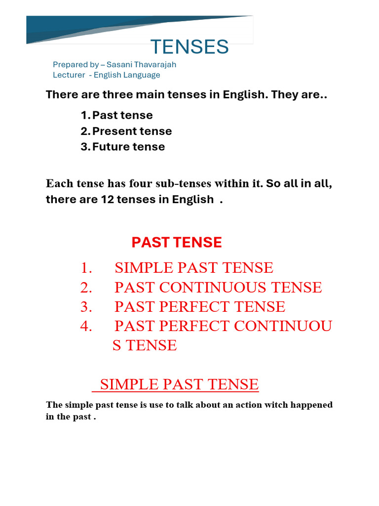 Tenses New | PDF