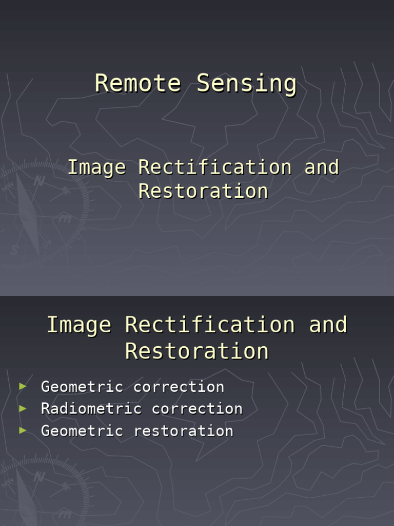Remote Sensing Image Rectification Guide | PDF | Imaging | Computer Vision
