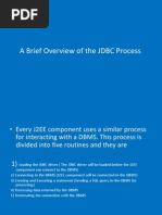 Brief Overview of JDBC Process