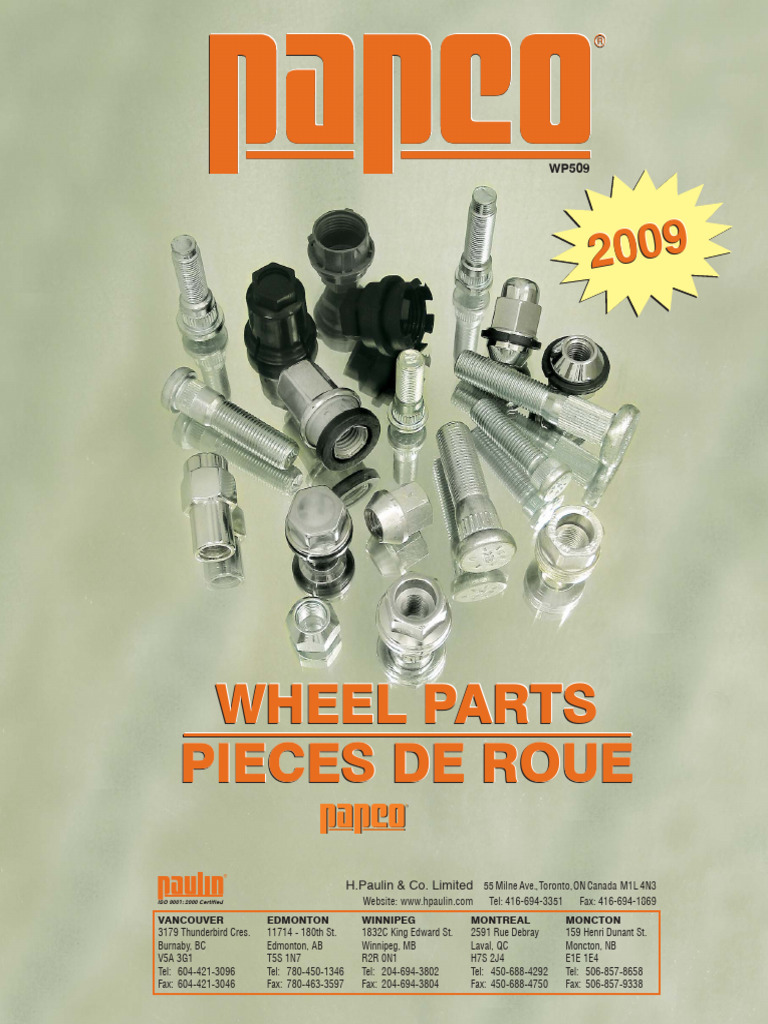 Papco Wheel Parts (Hardware) - 2009 Catalog | PDF | Nut (Hardware ...