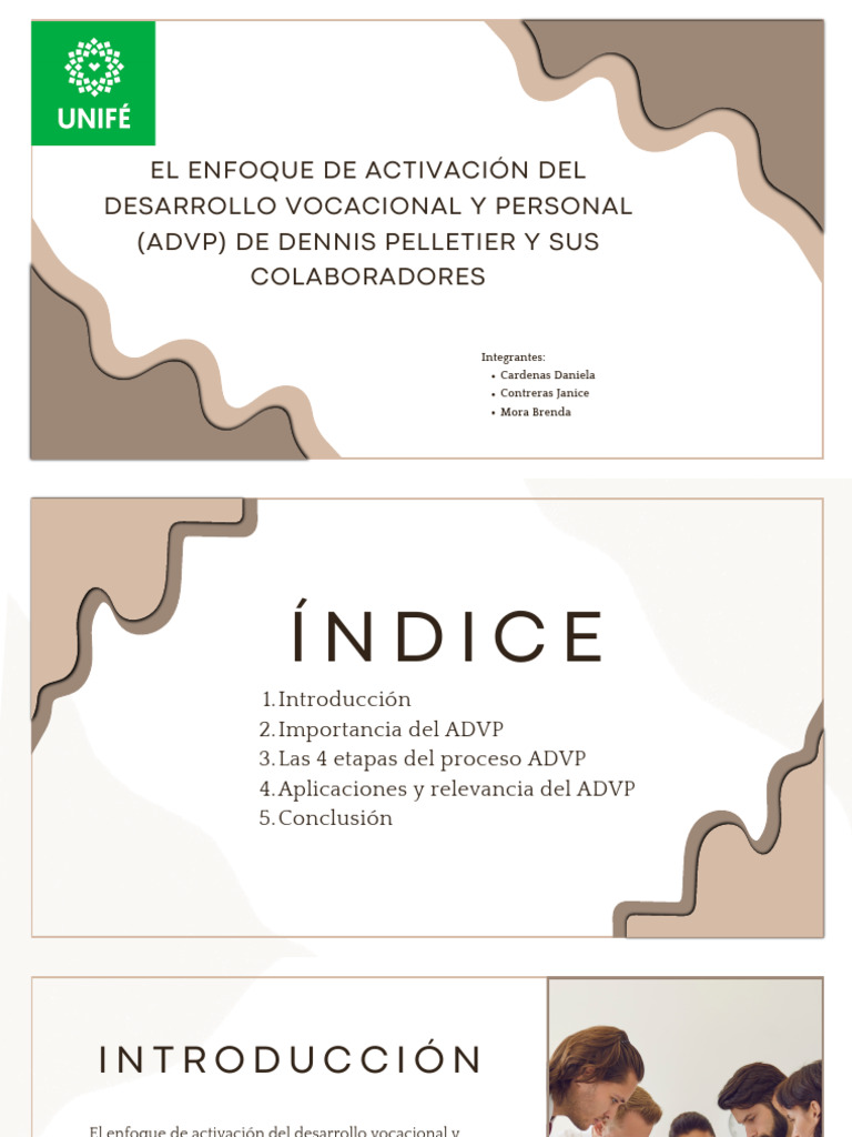 Enfoque ADVP: Desarrollo Vocacional y Personal | PDF | Desarrollo ...