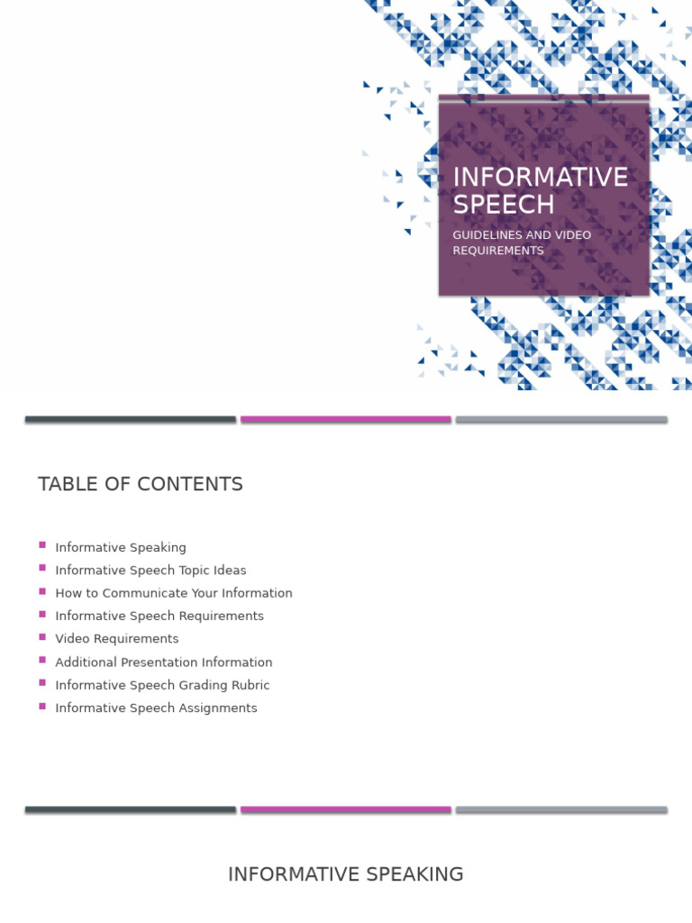 Informative Speech Guidelines | PDF | Idea | Information