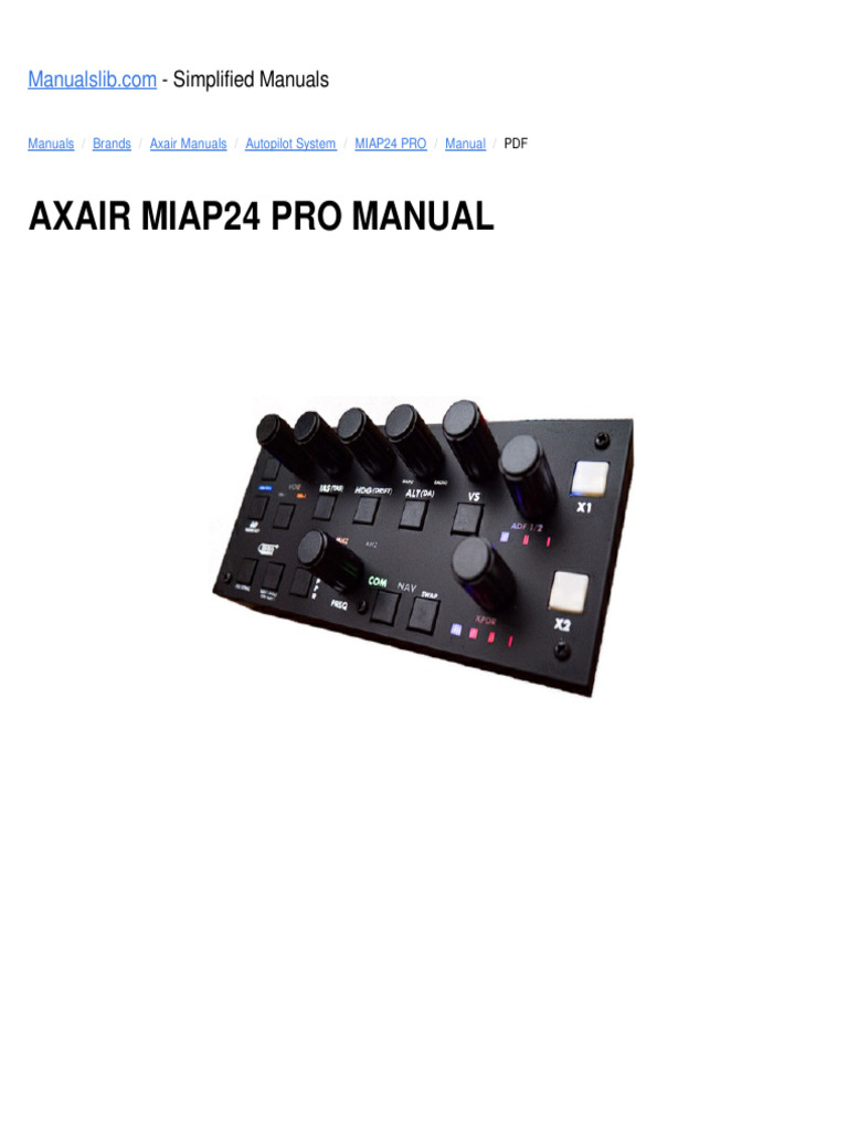 Axair MIAP Pro 24 User Manual | PDF | Computer Keyboard | Virtual Reality