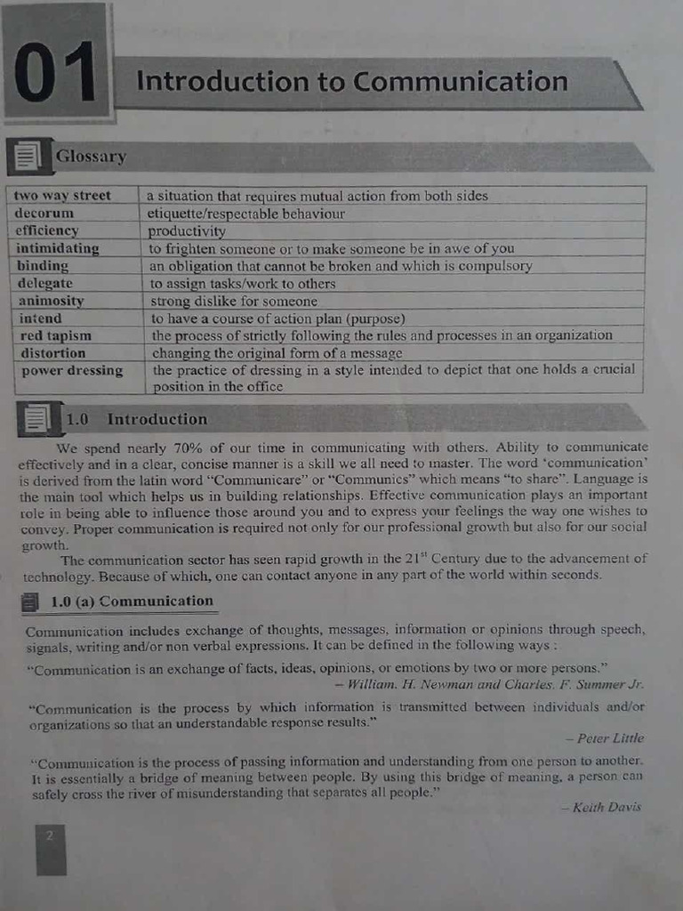 Communication Notes | PDF