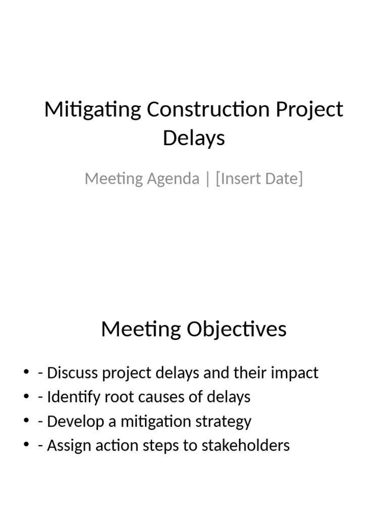 Construction Delay Mitigation Strategies | PDF