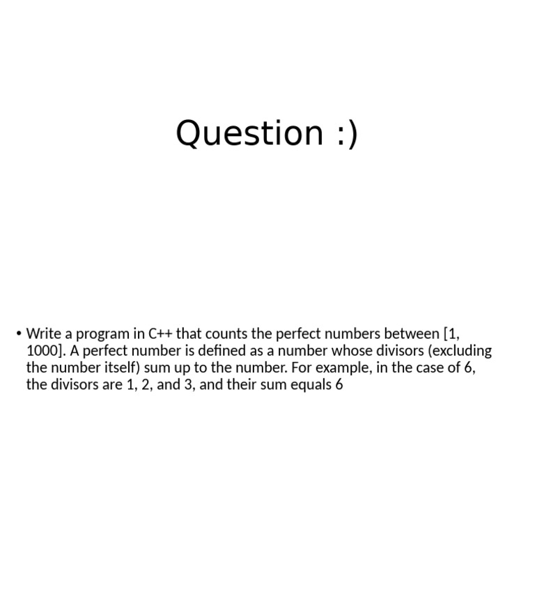 C++ Program to Count Perfect Numbers | PDF