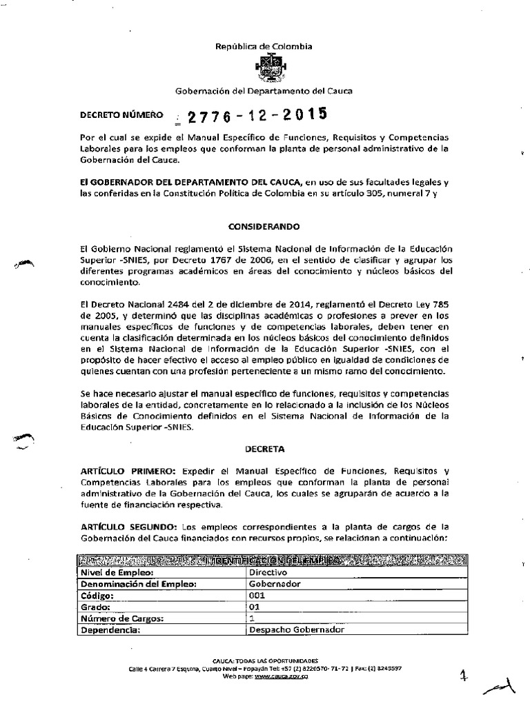 Decreto 2776 de 2015 | PDF