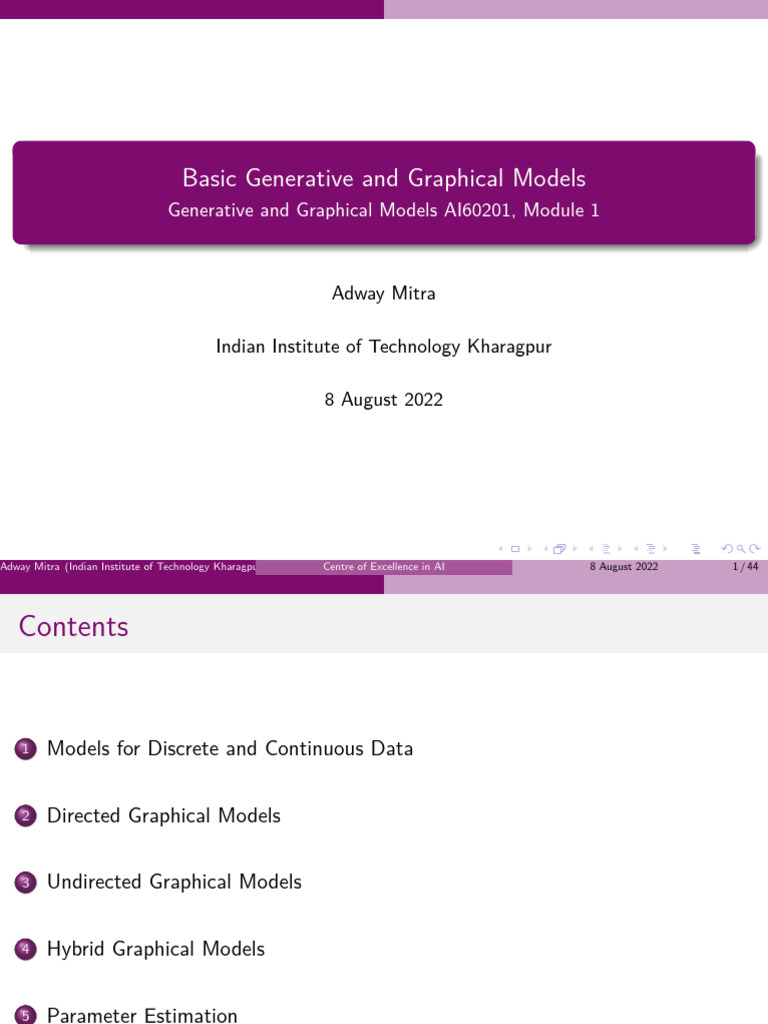 Generative and Graphical Models Overview | PDF | Bayesian Network ...