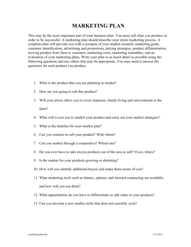 Comprehensive Marketing Plan Guide | PDF | Career & Growth | Finance ...