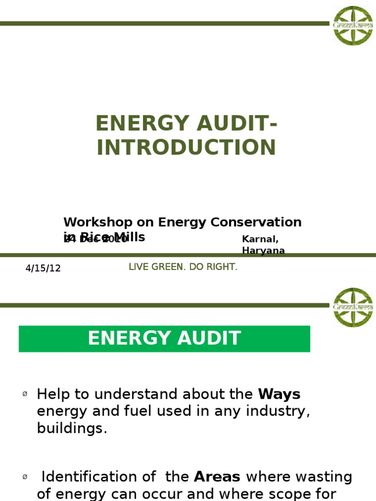 Energy Audit Workshop Overview | PDF | Energy Conservation | Audit