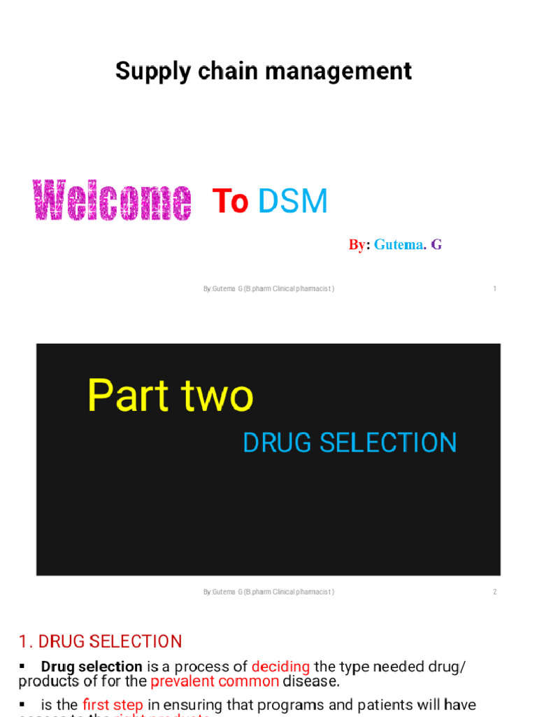 DSM Drug Selection - Phoenix | PDF