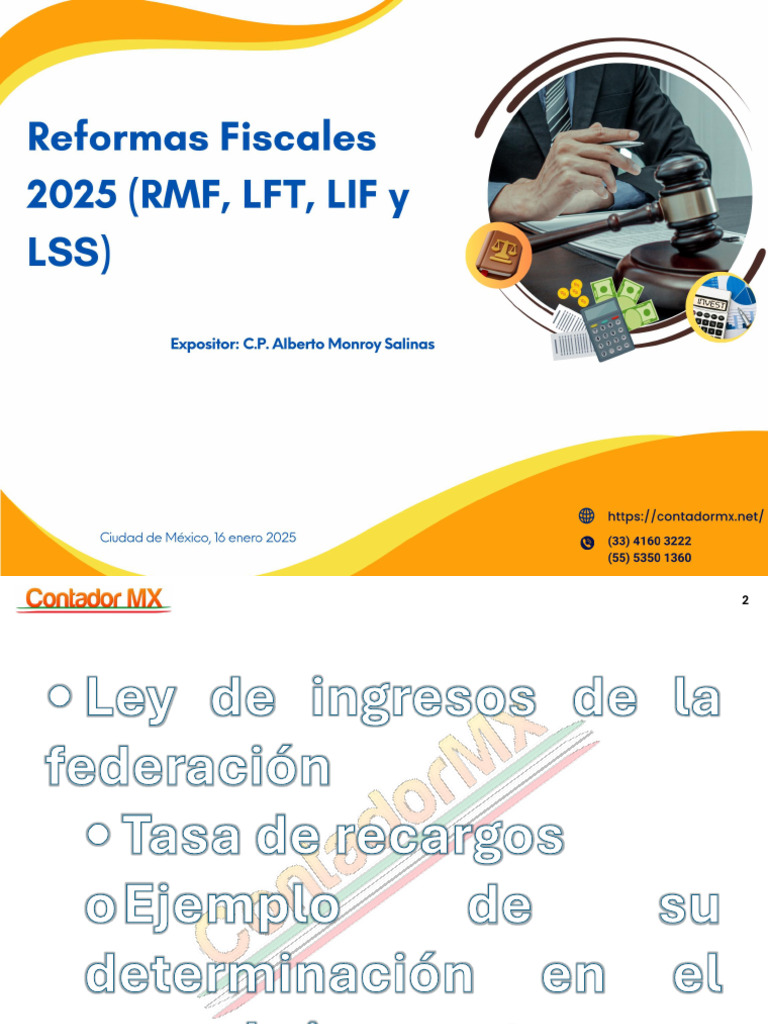 Tasa de Recargos y Estímulos Fiscales 2025 | PDF | Impuesto sobre la ...