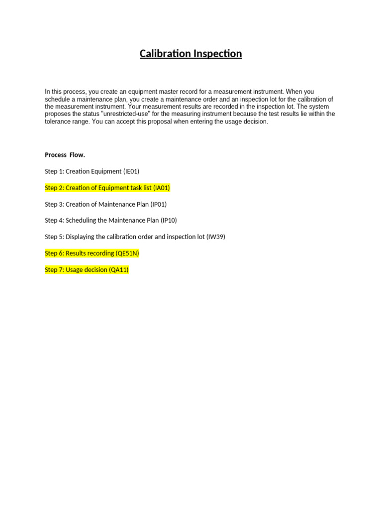PM06 Calibration Inspection | PDF | Calibration