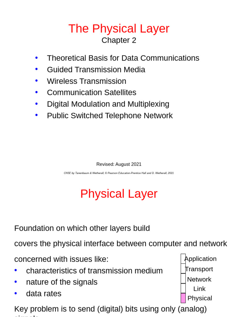 Understanding the Physical Layer in Networking | PDF | Transmission ...