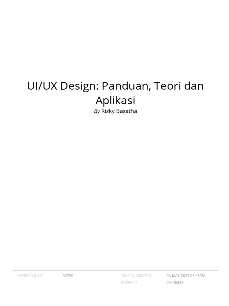 UI UX Design Panduan Teori Dan Aplikasi | PDF